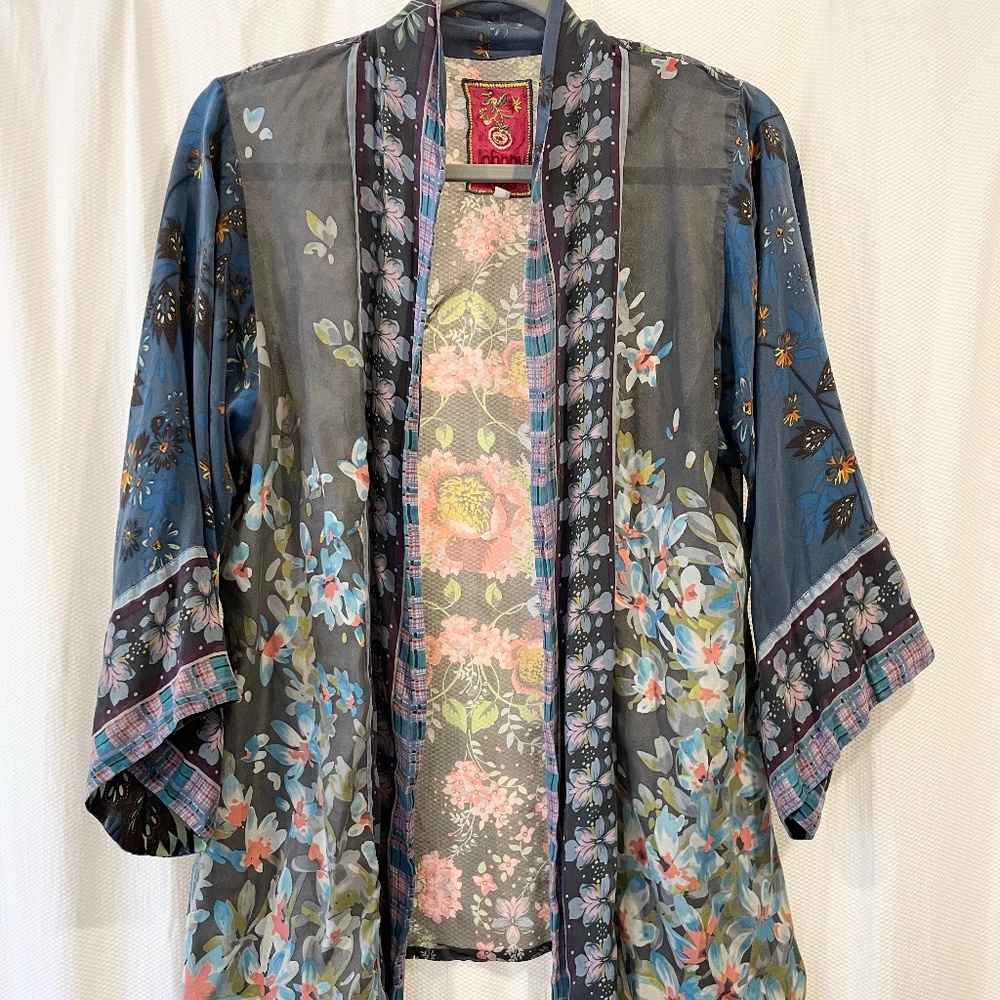 Johnny Was silk kimono SMALL